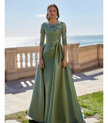 Lace blouse dress, 3/4 sleeves