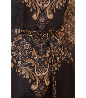 Organza dress with round neckline