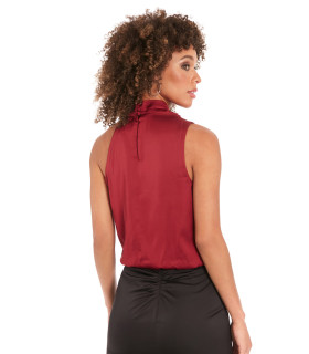 Satin halter neck blouse