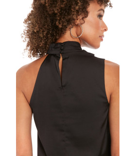 Satin halter neck blouse