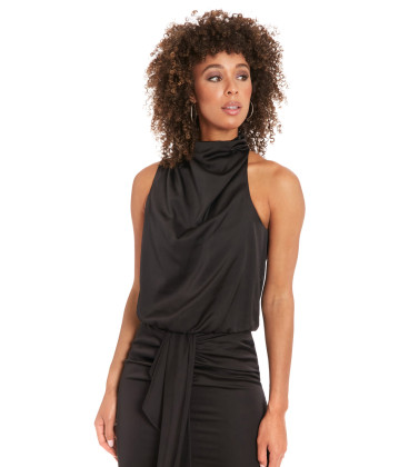 Satin halter neck blouse