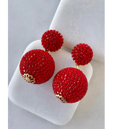 Pendientes de bola con mini diamantes