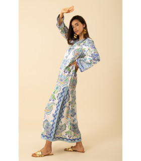 Long flared sleeve dress