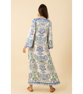 Long flared sleeve dress