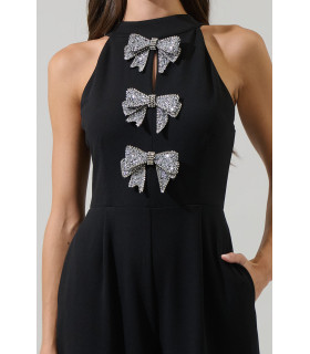 Mono con cuello halter y lazo luminoso