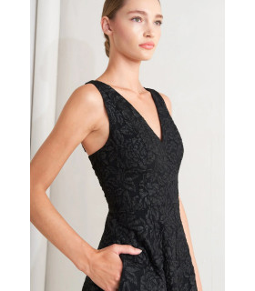 Sleeveless dress with a V-neck