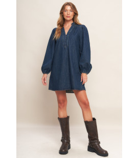 Denim mini dress
