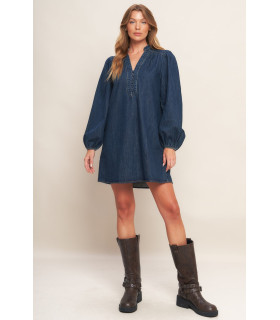 Denim mini dress