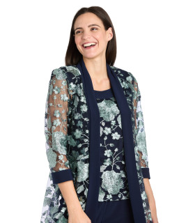 Threaded Floral Pantsuit