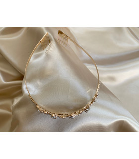 Tiara with crystal rhinestones