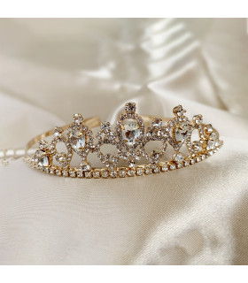 Tiara with crystal rhinestones