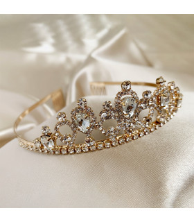 Tiara with crystal rhinestones