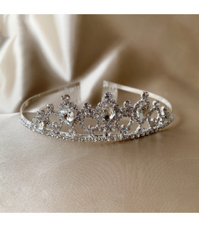 Tiara with crystal rhinestones
