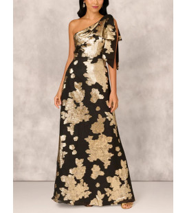 Vestido de corte A con un solo hombro