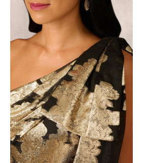 A-line dress with one shoulder