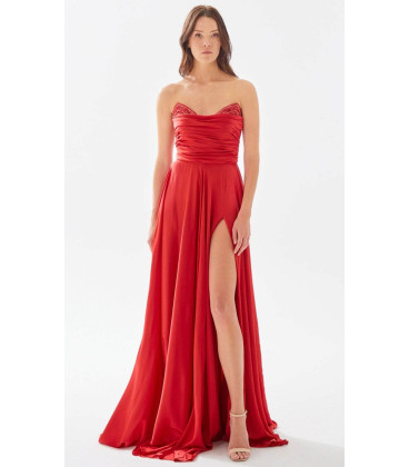 Strapless A-line dress