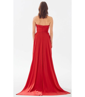 Vestido de corte A sin tirantes