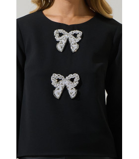 Blusa con volantes, manga 3/4