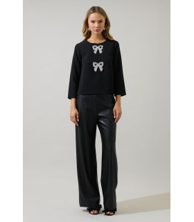 Blusa con volantes, manga 3/4