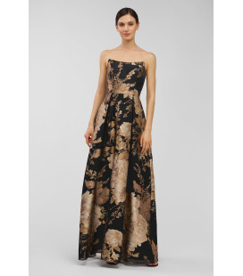 Vestido de corte A sin tirantes