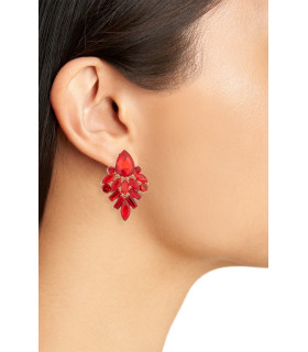 Pendientes colgantes de cristal mixto