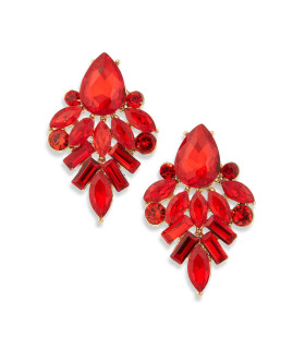 Mixed Crystal Drop Earrings