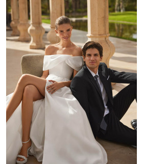 Vestido corte línea A