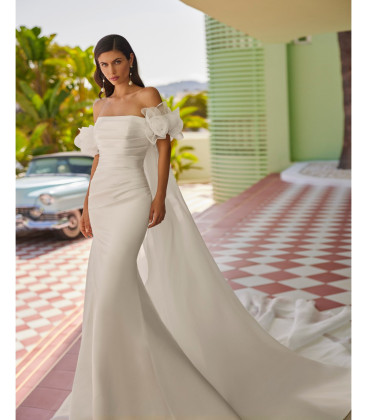 Strapless satin mermaid dress