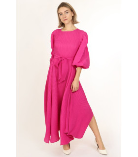 Jasper Bowtie Waist Pleats Maxi Dress