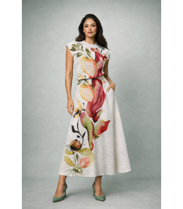 Watercolor blouse and skirt set