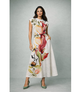 Watercolor blouse and skirt set