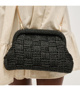 Black woven bag