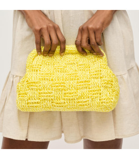 Yellow woven bag