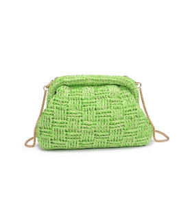 Lime green woven bag
