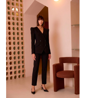 Conjunto de chaqueta con hombreras y pantalón