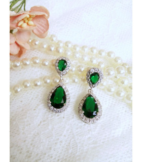 Emerald teardrop earrings