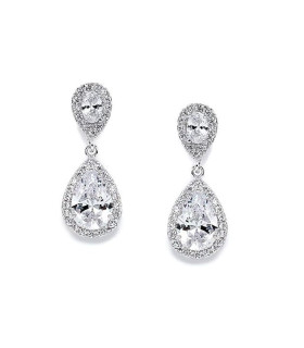 Pendientes colgantes de cristal con forma de lágrima