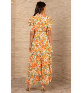 Vestido estampado floral de tiempos