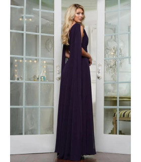 A-line dress with cape sleeves