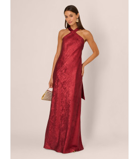 Metallic mermaid dress with halter neckline