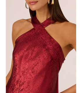 Metallic mermaid dress with halter neckline