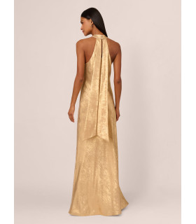 Metallic mermaid dress with halter neckline
