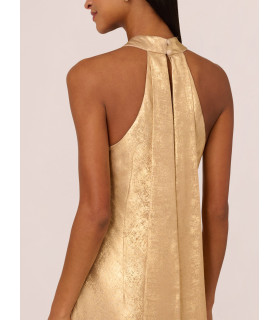 Metallic mermaid dress with halter neckline