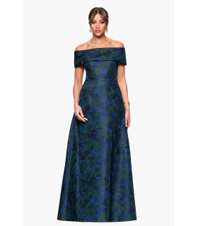 Vestido off shoulders estampado