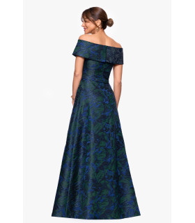Printed off shoulder dress