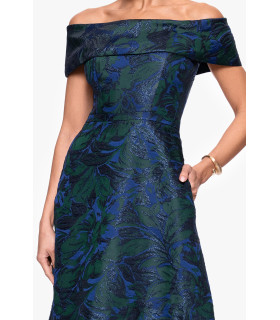 Printed off shoulder dress