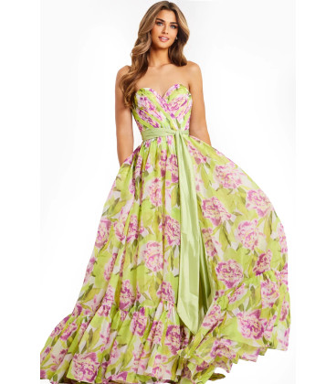 Vestido de corte A con estampado floral