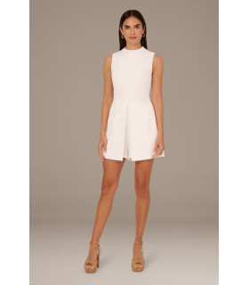 High Neck Sleeveless Skirted Romper