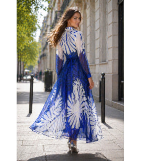 Long sleeve printed dress