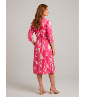 Vestido camisero con estampado